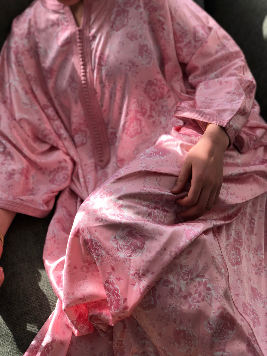 Pink Floral Gandoura