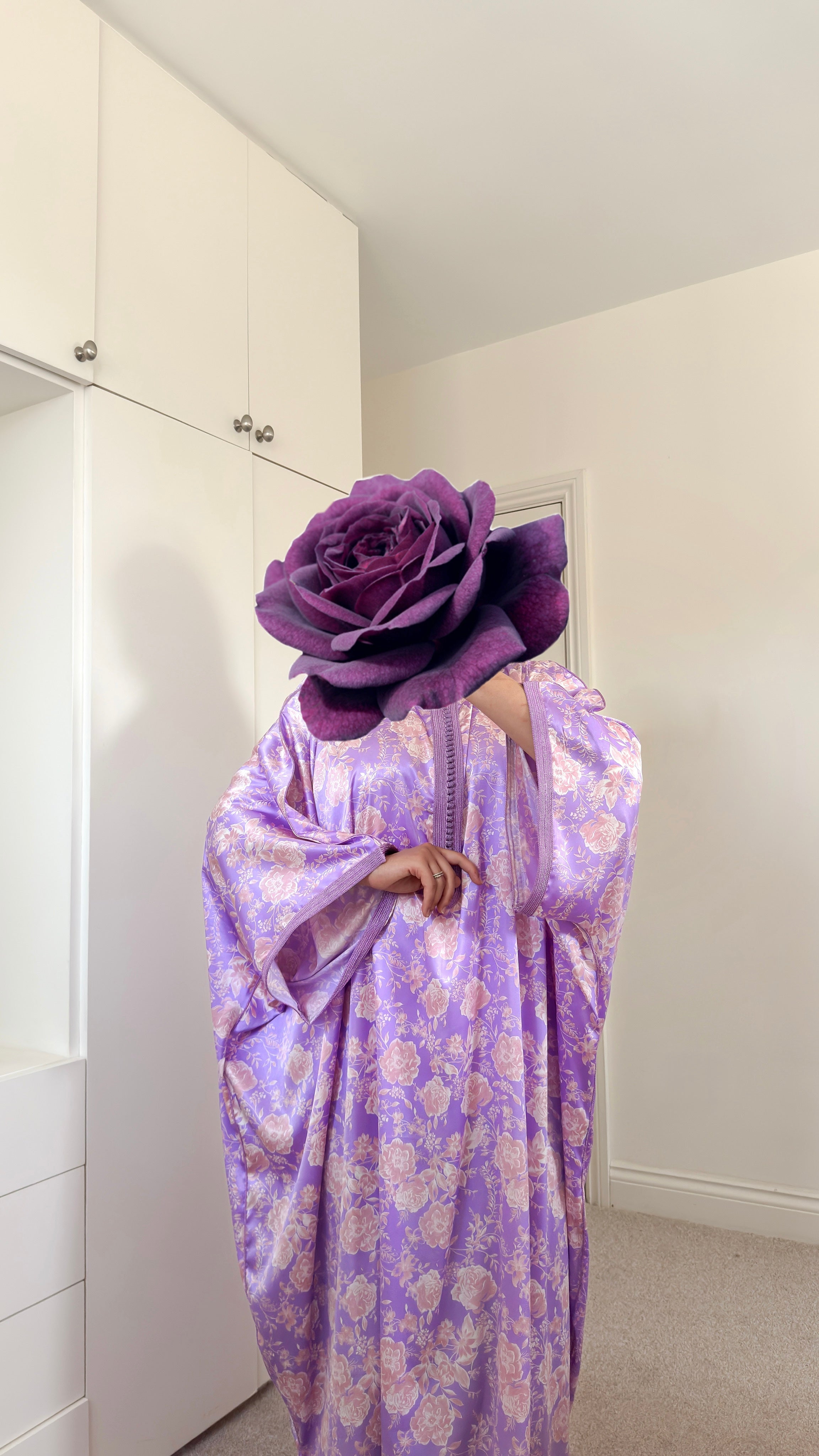 Lilac Floral Gandoura