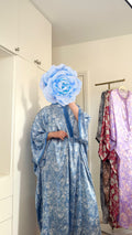 Baby Blue Floral Gandoura
