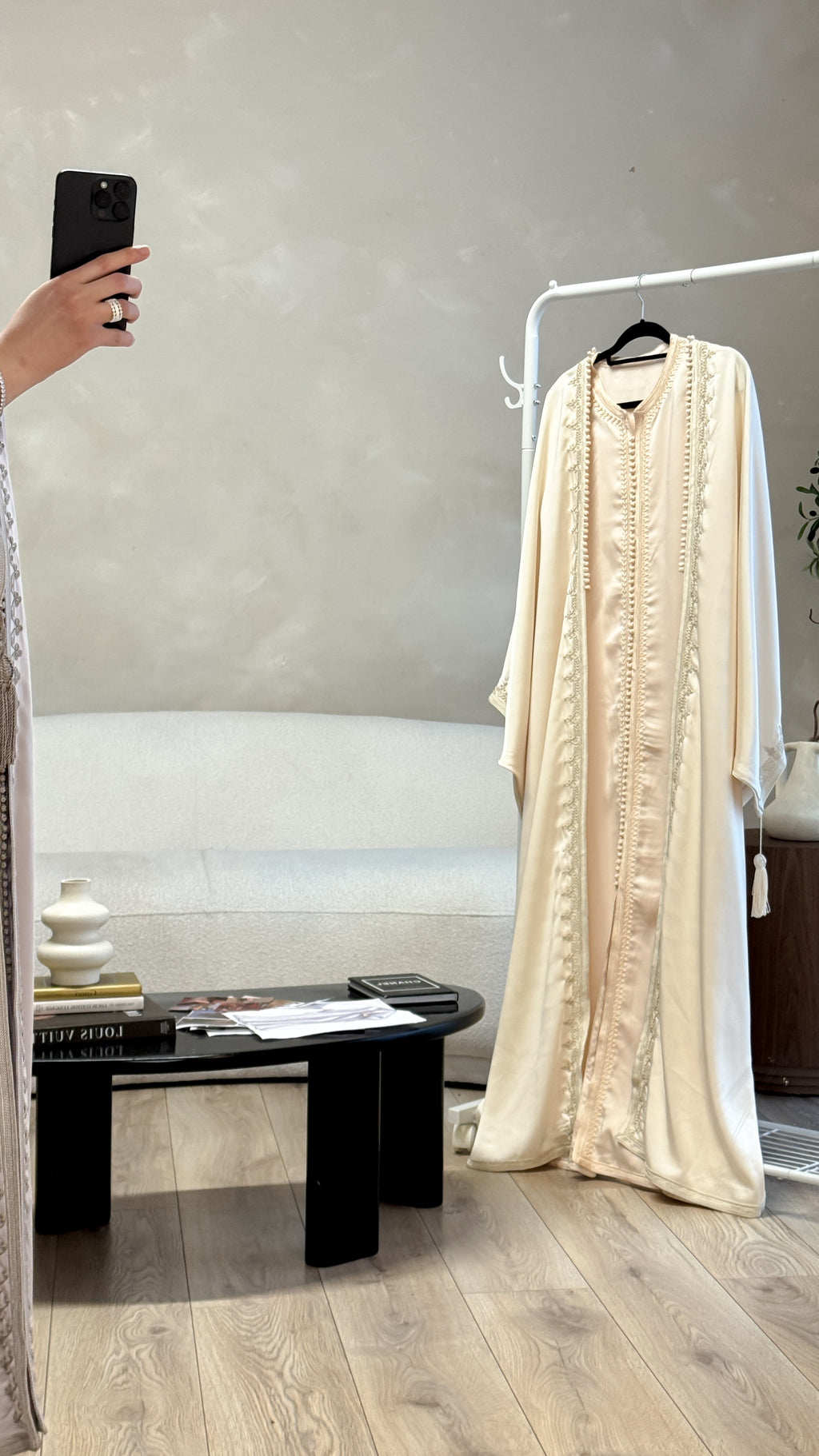 Beige Two Piece Caftan