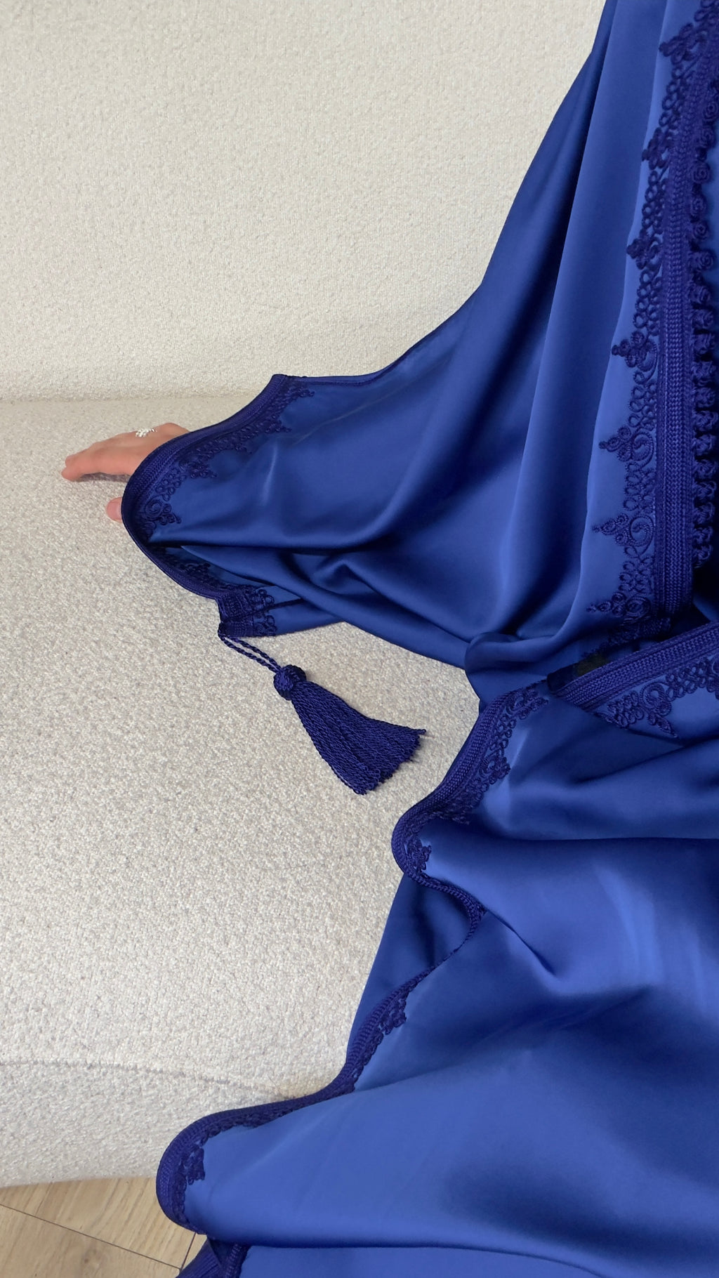 Royal blue two piece caftan