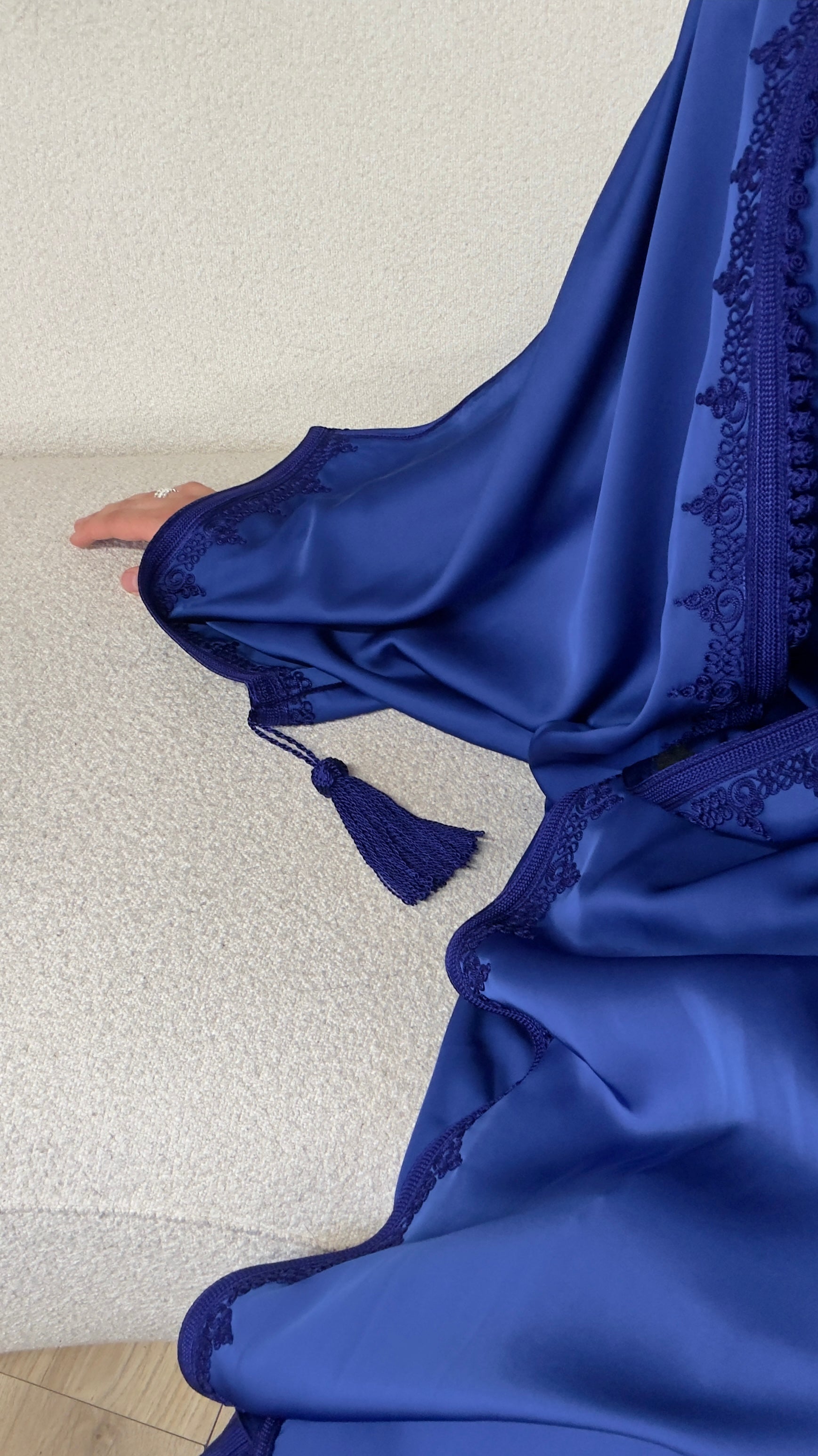 Royal blue two piece caftan