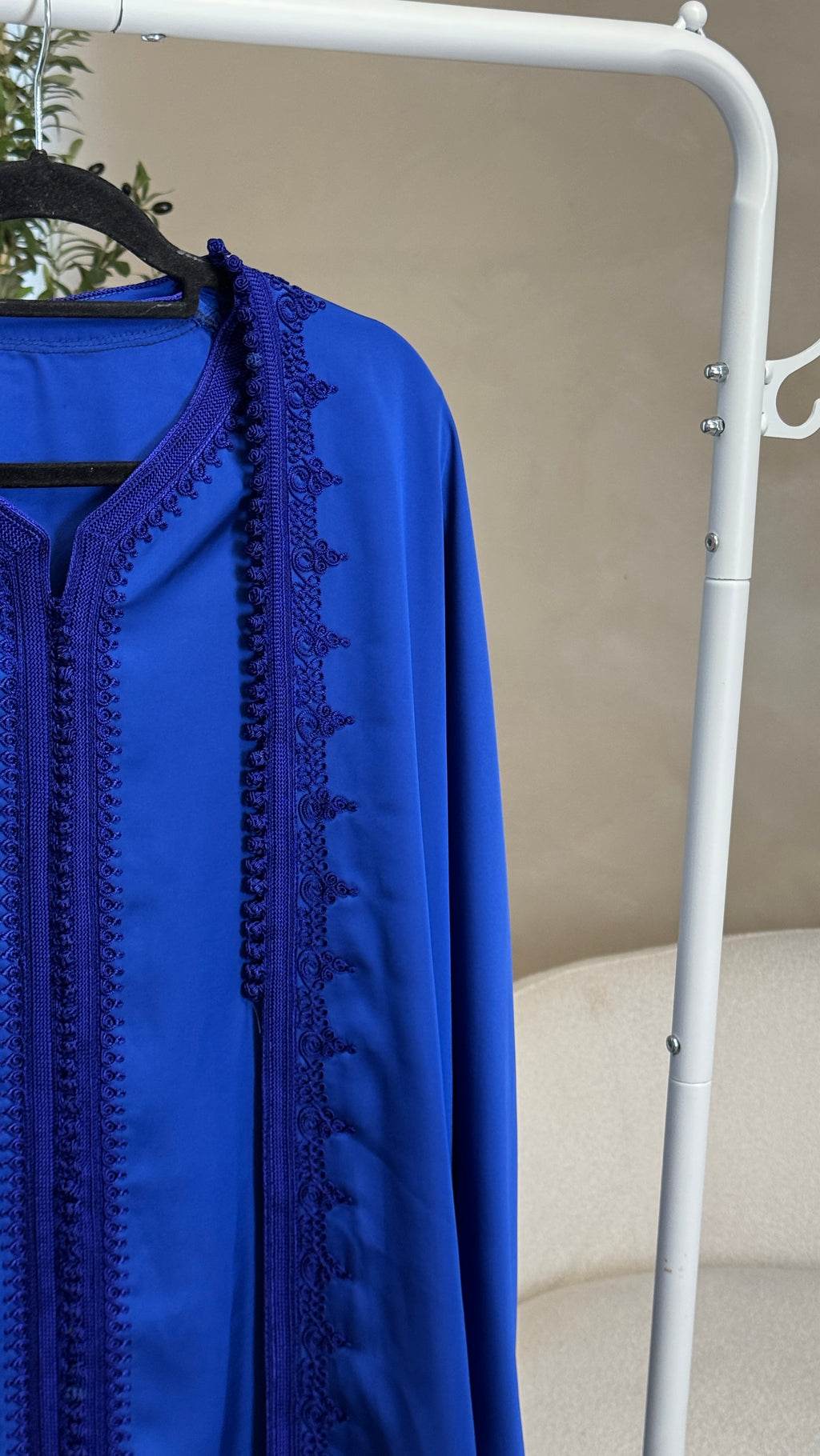 Royal blue two piece caftan